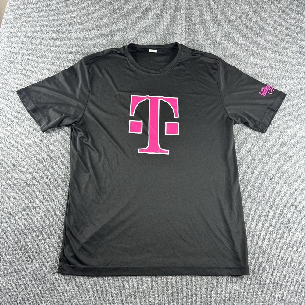 Sport-Tek T-Mobile Shirt Mens L Black Short Sleeve Winners Circle Tee Employee